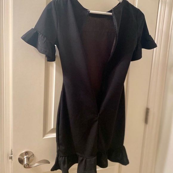 SheIn Black Ruffle Mini Dress - Picture 5 of 8